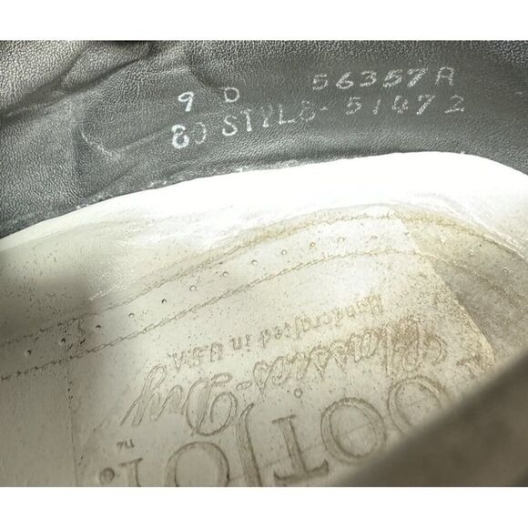 Vintage Footjoy Classics Dry Black Leather Woven Golf Shoes 51472 Mens Sz 9 D - Picture 7 of 8